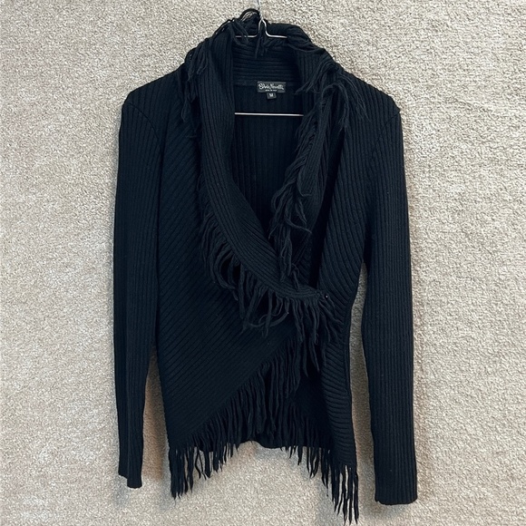 Silvia Novelli Brown‎ Wool Blend Shawl Cardigan Sweater Women's Medium Italy - Picture 1 of 8